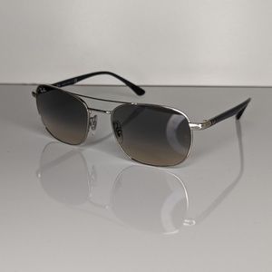 Ray-Ban Chromance Square Aviator Unisex Silver Grey Sunglasses RB3670 54[]19